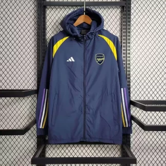 Camiseta de Fútbol 2023 Arsenal Cortavientos Azul Marino Calidad Tailandesa