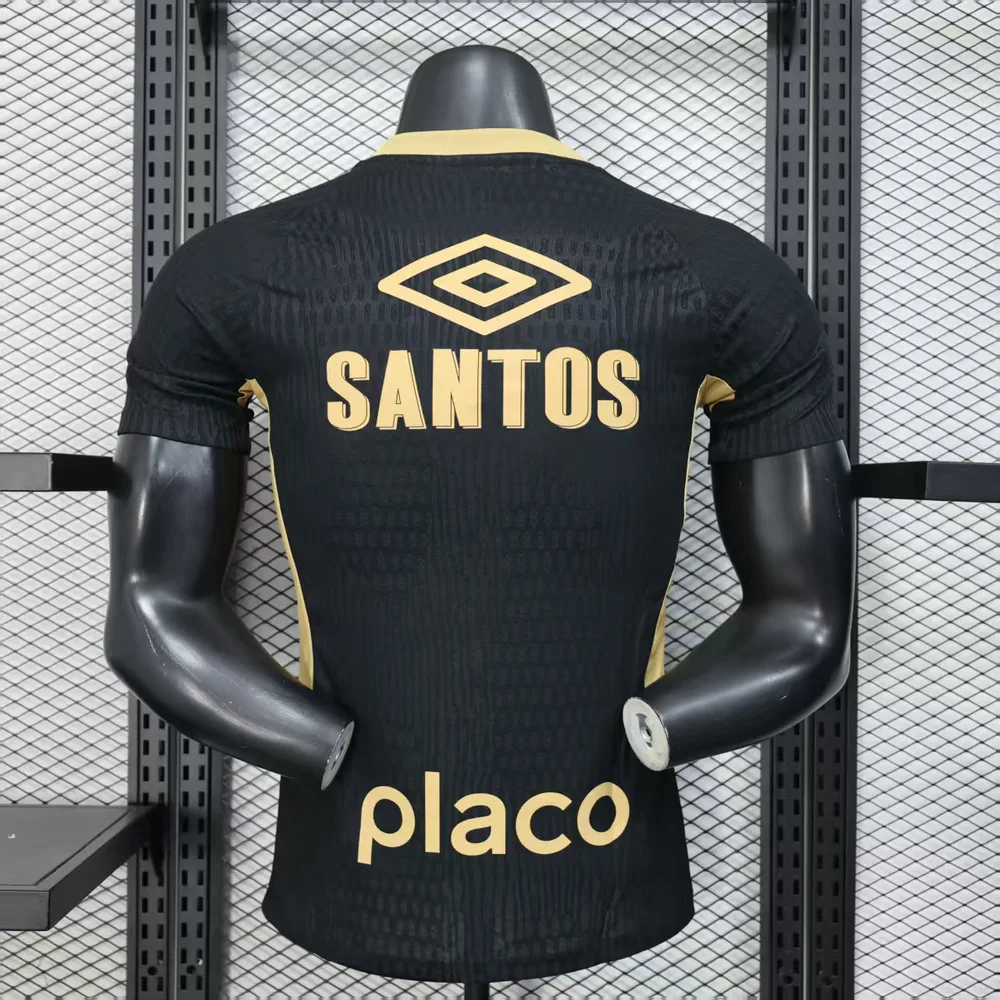 2025/2026 Versión Jugador Camiseta de Fútbol Edición Especial Santos Negro Calidad Thai