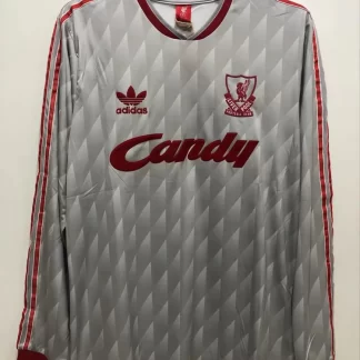 1989/1991 Retro Liverpool Camiseta Visitante Manga Larga Calidad Tailandesa