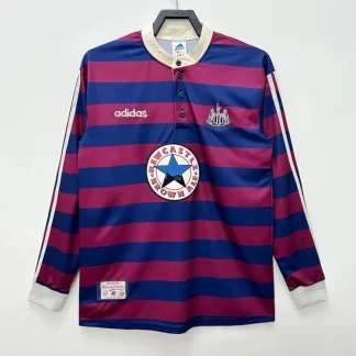 Camiseta de Fútbol Retro Newcastle United Visitante Manga Larga 1995/1997 Calidad Tailandesa