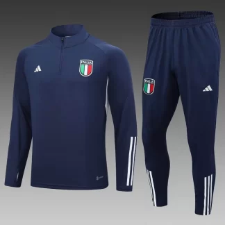 2023 Italia Chándal de Entrenamiento Semi-Ajustado Azul Real Set de Camiseta de Fútbol