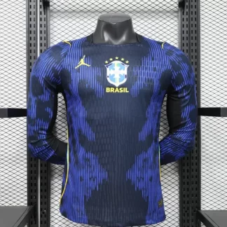 2026 Manga Larga Versión Jugador Brasil Camiseta Visitante AAA calidad fan