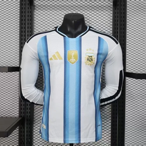 Camiseta Local de Argentina Versión Jugador Manga Larga 2026 Calidad Thai
