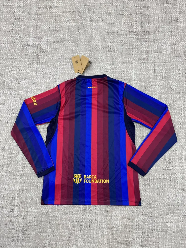 2026/2027 Manga Larga Barcelona Local Camiseta de Fútbol 1:1 Calidad Tailandesa