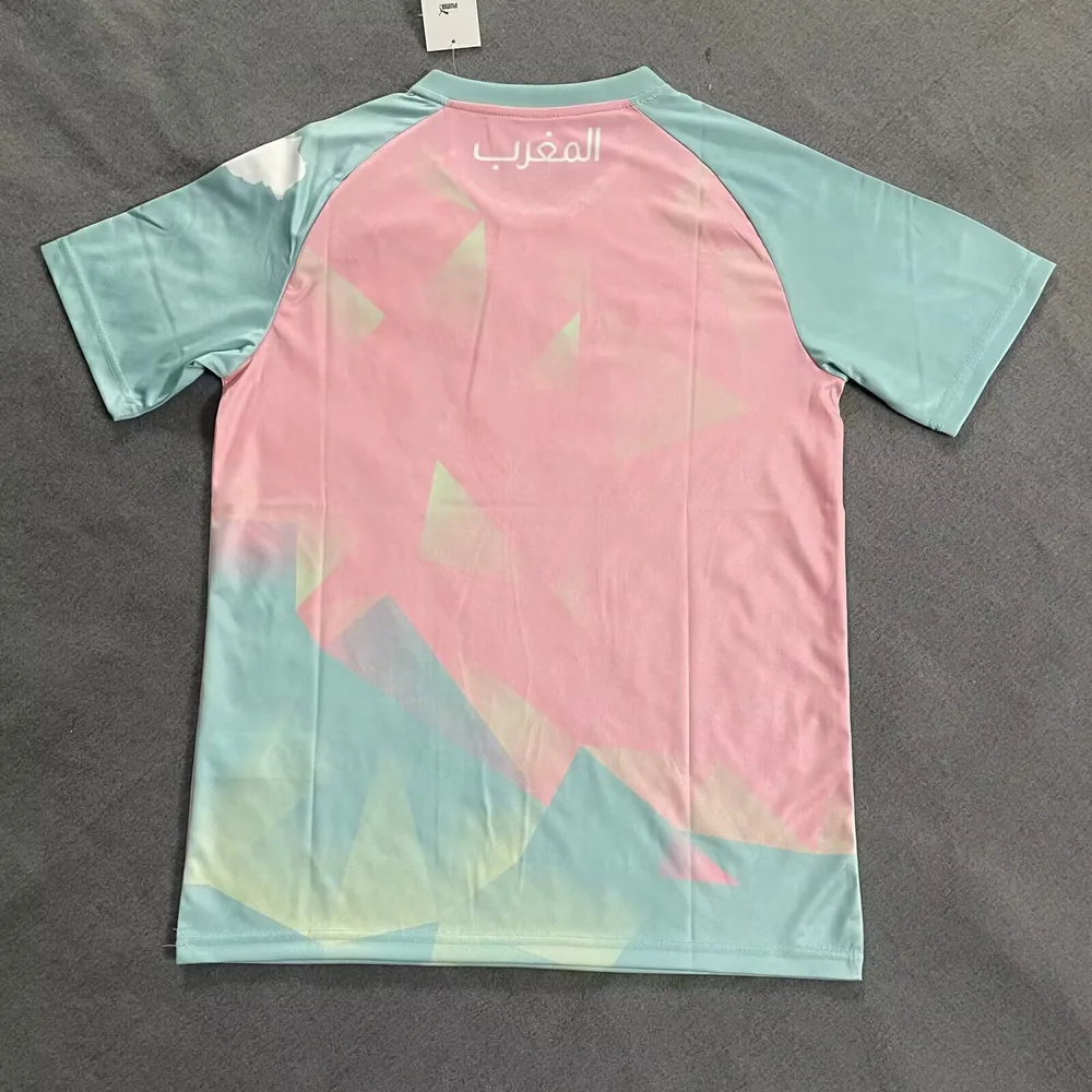 2025/2026 Marruecos Selección Nacional Edición Especial Rosa y Verde Camiseta de Fútbol Calidad Thai