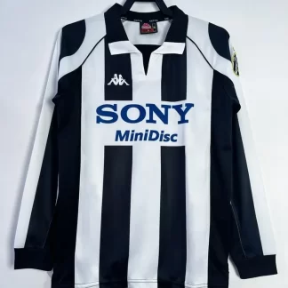 Camiseta de Fútbol Retro Local Juventus 1997/1998 Manga Larga Calidad Tailandesa