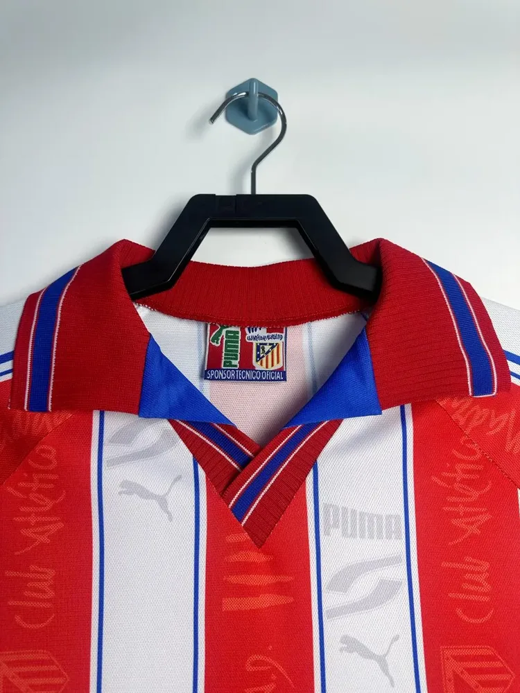 Camiseta de Fútbol Retro Local Atletico Madrid 1996-1997 Calidad Tailandesa