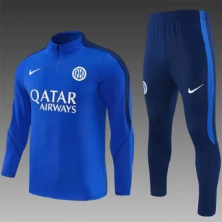 2026/2027 Inter Milan Chándal de Entrenamiento Media Cremallera Azul Camiseta de Fútbol 1:1 Calidad Tailandesa