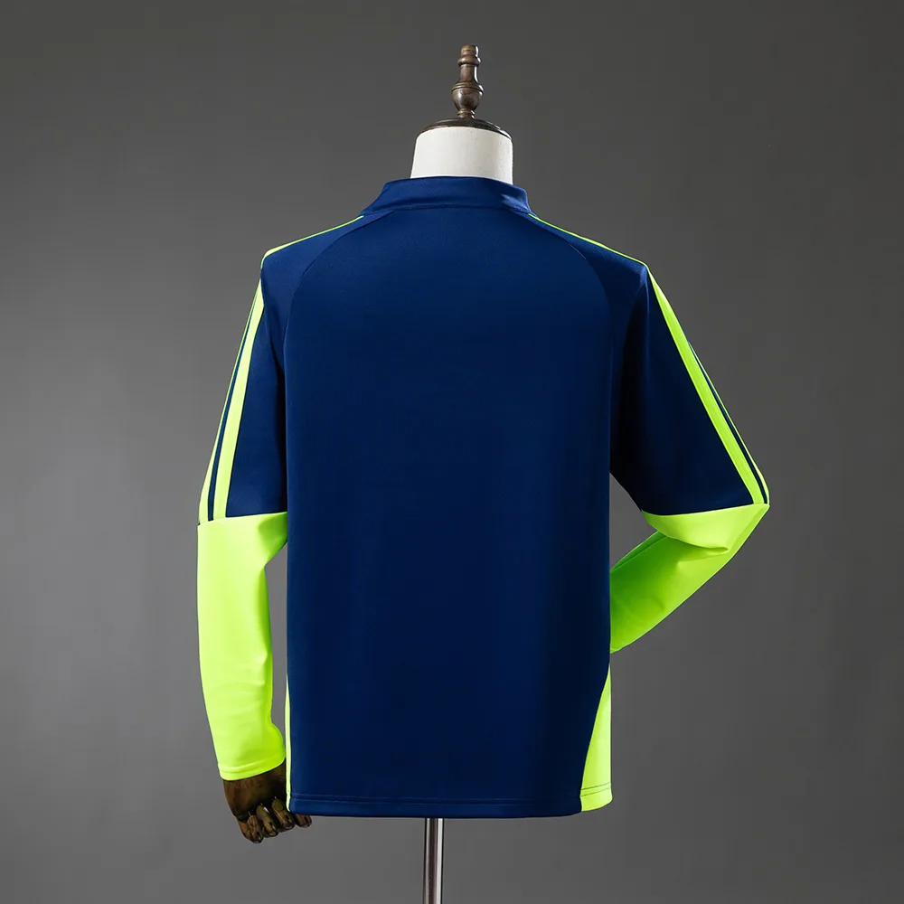 Top de entrenamiento azul marino y verde fluorescente de Escocia 2026 AAA calidad fan