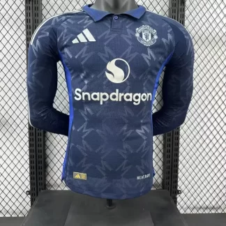 Camiseta de fútbol versión jugador manga larga visitante 2024/2025 Manchester United Calidad Tailandesa