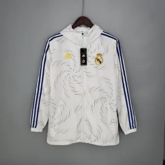 Cortavientos de Real Madrid 2021/2022 Blanco (Borde Azul)