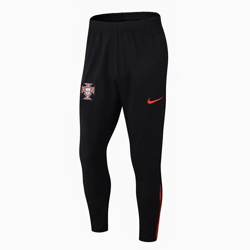 Conjunto de Entrenamiento de Media Cremallera Negro Portugal 2024-2025