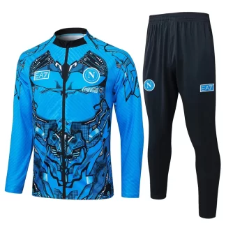 2025/2026 Napoli Chándal de entrenamiento con cremallera completa azul Set 1:1 Calidad tailandesa
