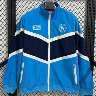 2025/2026 Napoli Cortavientos azul y azul Camiseta de fútbol 1:1 Calidad tailandesa