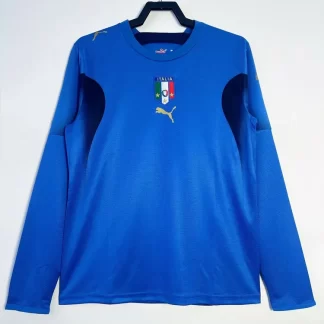 Camiseta de Fútbol Manga Larga Local Retro Italia 2006 Calidad Tailandesa