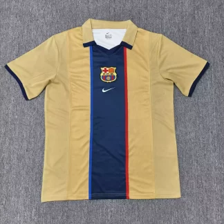 2025/2026 Barcelona x Travis Scott Colaboración Conjunto Retro Amarillo Camiseta Calidad Tailandesa