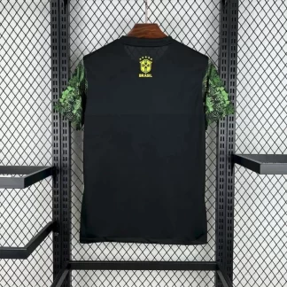2025 Camiseta de Fútbol Negra y Verde Edición Especial Jesus Brasil AAA calidad aficionado