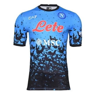2022/2023 Napoli Camiseta Fútbol Edición Especial Halloween Azul Calidad Tailandesa