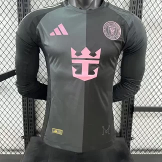 2025/2026 Manga Larga Versión Jugador Camiseta de Fútbol Visitante del Inter Miami Calidad Tailandesa