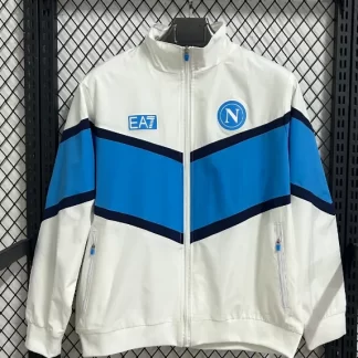 2025/2026 Napoli Cortavientos blanco y azul Camiseta de fútbol 1:1 Calidad tailandesa