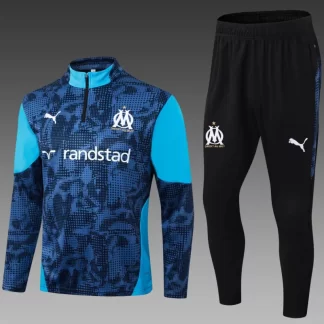 2025/2026 Olympique de Marseille Chándal Entrenamiento Semi-Cremallera Azul Camiseta Fútbol Set