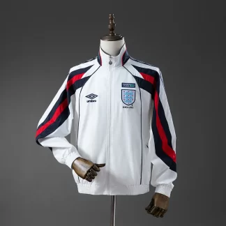Camiseta Retro 1998 Inglaterra Cortavientos Blanca Fútbol AAA calidad fan