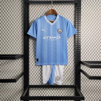 Camiseta de Fútbol Local 2023/2024 Manchester City Talla Infantil Calidad Thai
