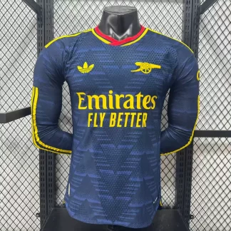 Camiseta de Fútbol Visitante Arsenal Manga Larga Versión Jugador 2026/2027 1:1 Calidad Tailandesa