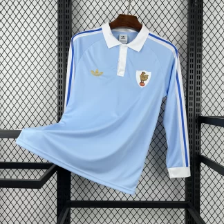 2026 Camiseta Retro de Manga Larga Azul 120 Aniversario de Francia