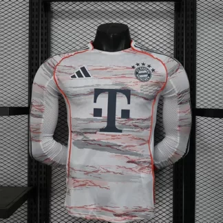 2025-2026 Camiseta Visitante Manga Larga Bayern Munich Versión Jugador Calidad Tailandesa