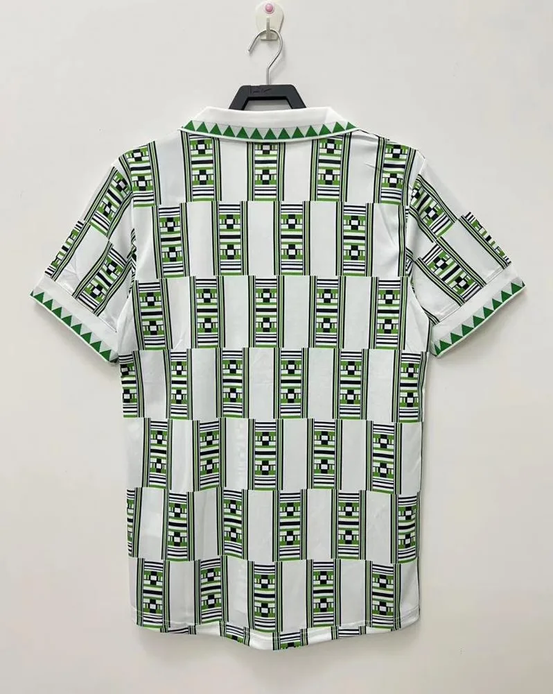 Camiseta de Fútbol Visitante Retro Selección Nacional de Nigeria 1994 Calidad Tailandesa