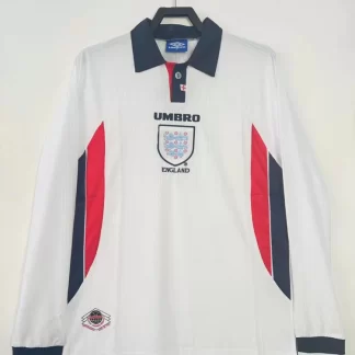 Camiseta de fútbol Retro Local Inglaterra Manga Larga 1998 Calidad Tailandesa