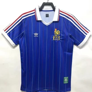 Camiseta de fútbol Retro Francia Local 1982 Calidad Tailandesa