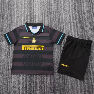1997/1998 Retro Camiseta Tercera Visitante Inter Milan Calidad Tailandesa Talla Infantil