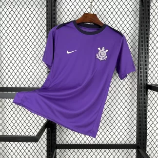 2025/2026 Corinthians Púrpura pre-partido entrenamiento Camiseta Fútbol Calidad Thai