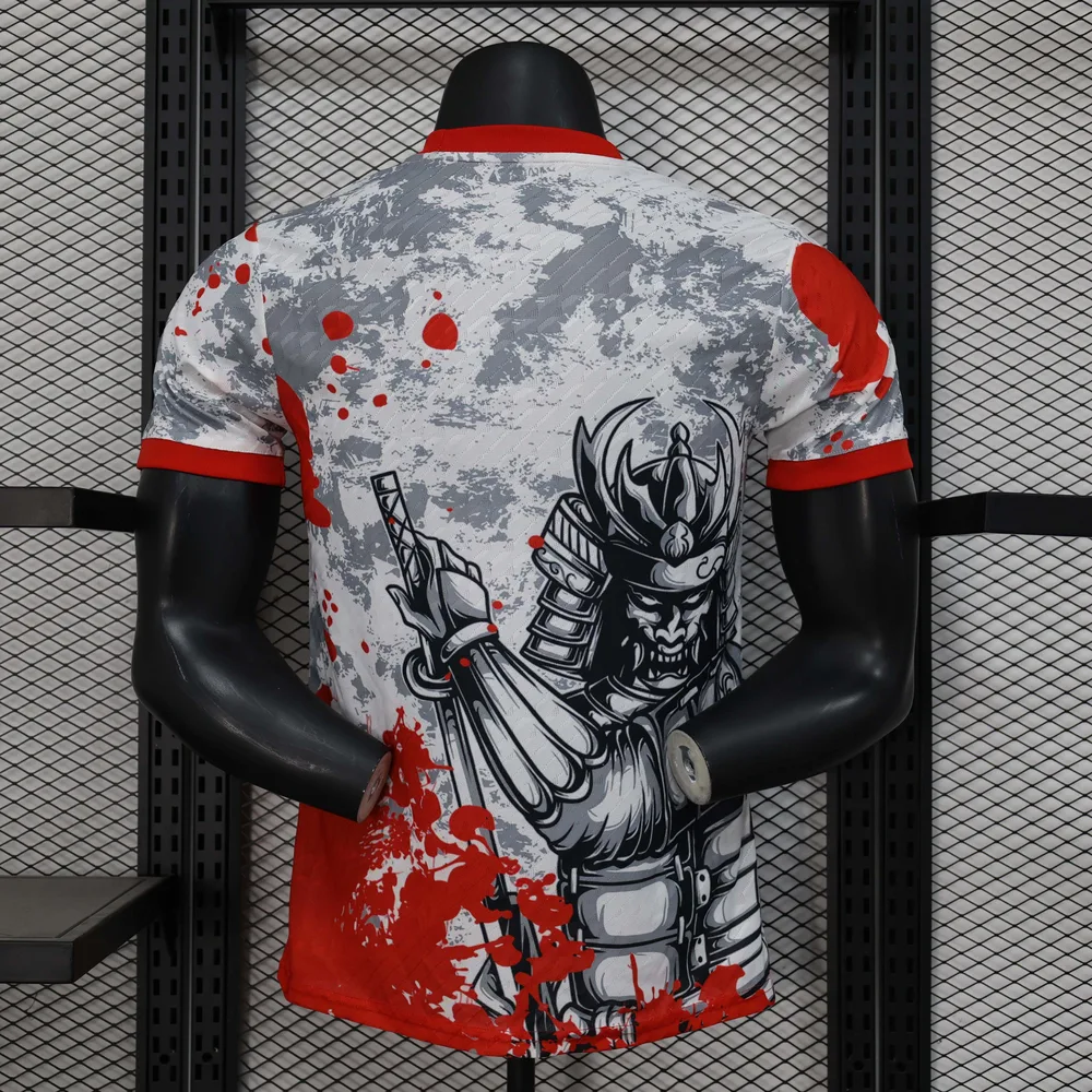 Camiseta de fútbol edición especial gris y rojo jugador Japón 2024 AAA calidad fan