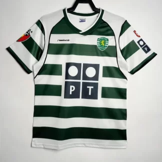 Camiseta de Fútbol Retro Local Sporting de Lisboa 2001/2003 Calidad Thai