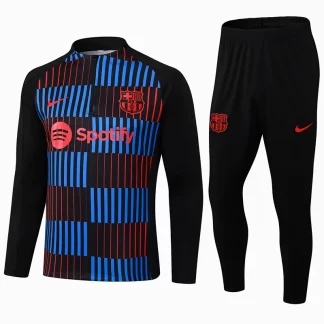 2024/2025 Barcelona Media Cremallera Chándal Rojo Azul Camiseta Set