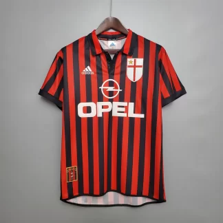 Camiseta de Fútbol Retro 1999/2000 AC Milan Local Calidad Tailandesa