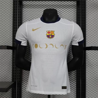 2024/2025 Camiseta Blanca Coldplay Versión Jugador Barcelona Calidad Tailandesa