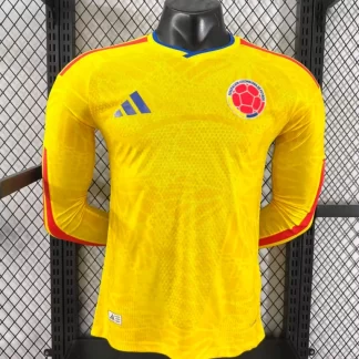 2026 Manga Larga Versión Jugador Camiseta Local Selección de Colombia 1:1 Calidad Thai