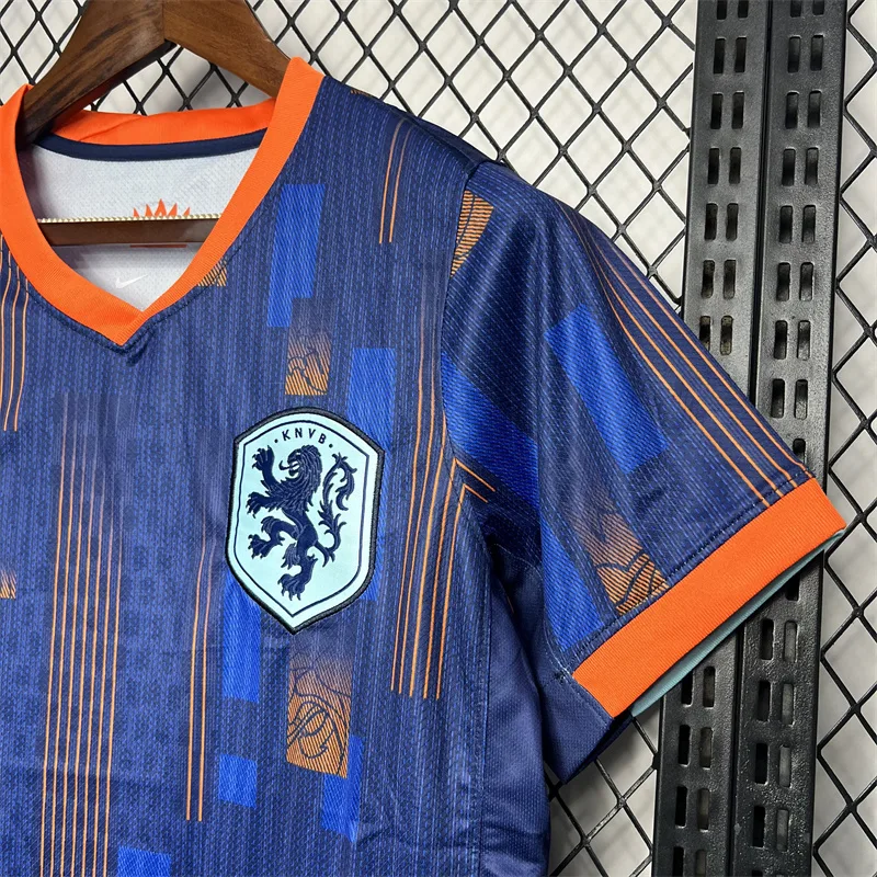 Camiseta de Fútbol Visitante Selección Nacional Países Bajos 2024-2025 Calidad Tailandesa