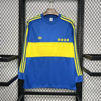 Camiseta de Fútbol Local Boca Juniors Manga Larga Retro 1981 Calidad Thai