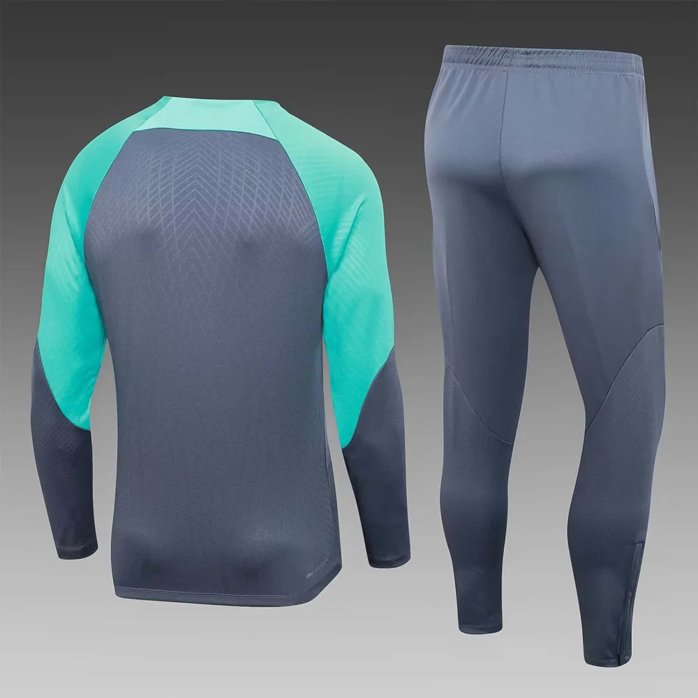 Chándal de Entrenamiento Media Cremallera 2023/2024 Barcelona Verde-Gris