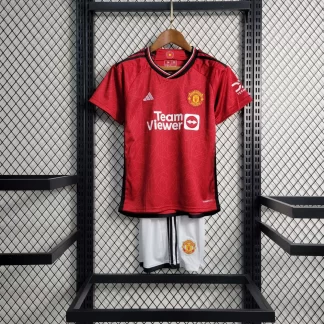 Camiseta de Fútbol 2023/2024 Local Manchester United Calidad Tailandesa Talla Infantil
