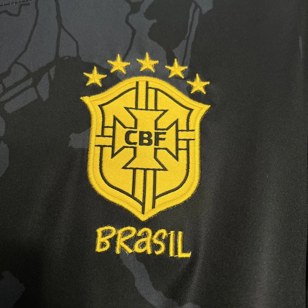2024/2025 Brasil Edición Especial Jesús Negra Camiseta Calidad Tailandesa