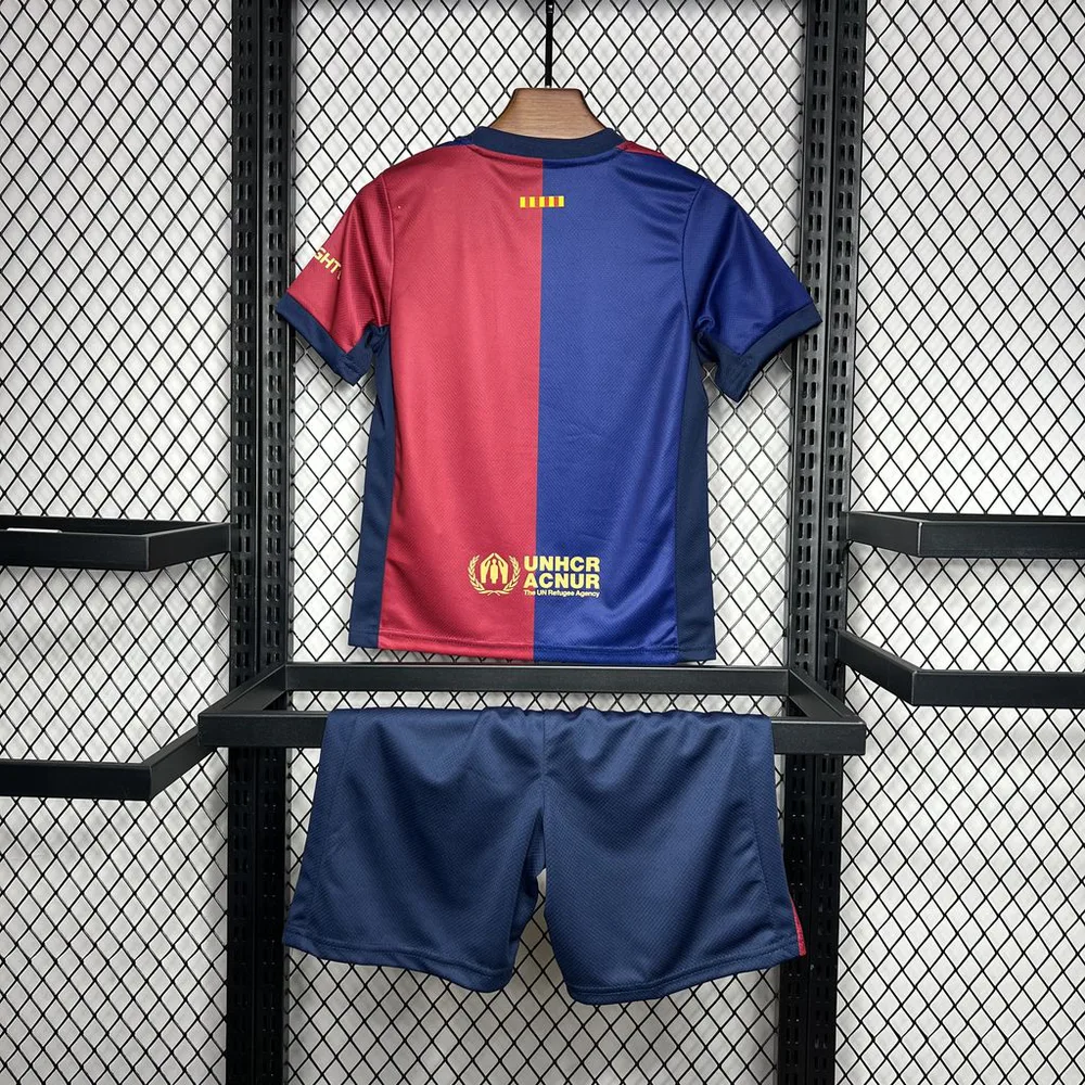 2024/2025 Barcelona Local Sin Spotify Camiseta de Fútbol Calidad Tailandesa Talla Infantil