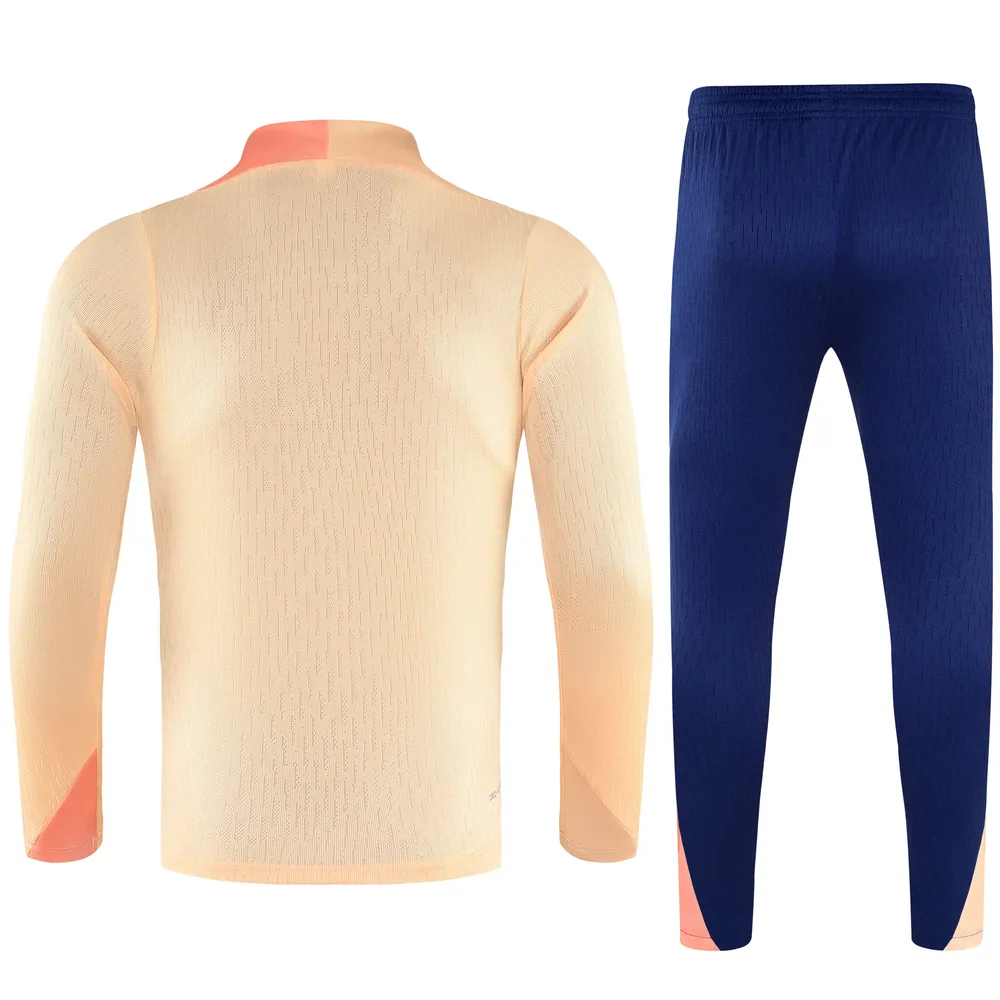 Chándal de entrenamiento con media cremallera beige de Barcelona 2025/2026 Set Camiseta