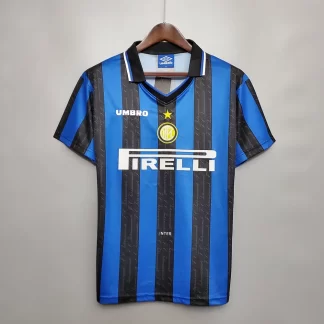 Camiseta de Fútbol Local Retro de Internazionale Milan 1997/1998 Calidad Tailandesa