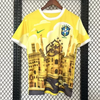 2025/2026 Camiseta de Fútbol Edición Especial Amarilla Brasil Calidad Tailandesa